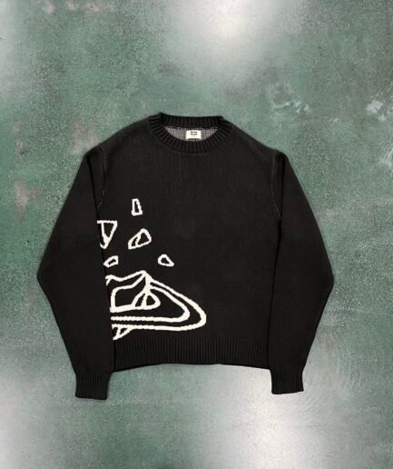 Broken Knitted Sweater Black