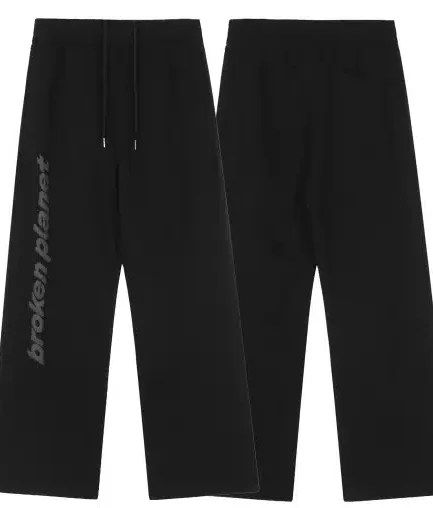 Black Fashion Broken Planet Sweatpants