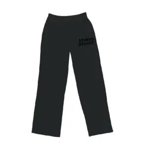 Soot Black Broken Planet Sweatpants